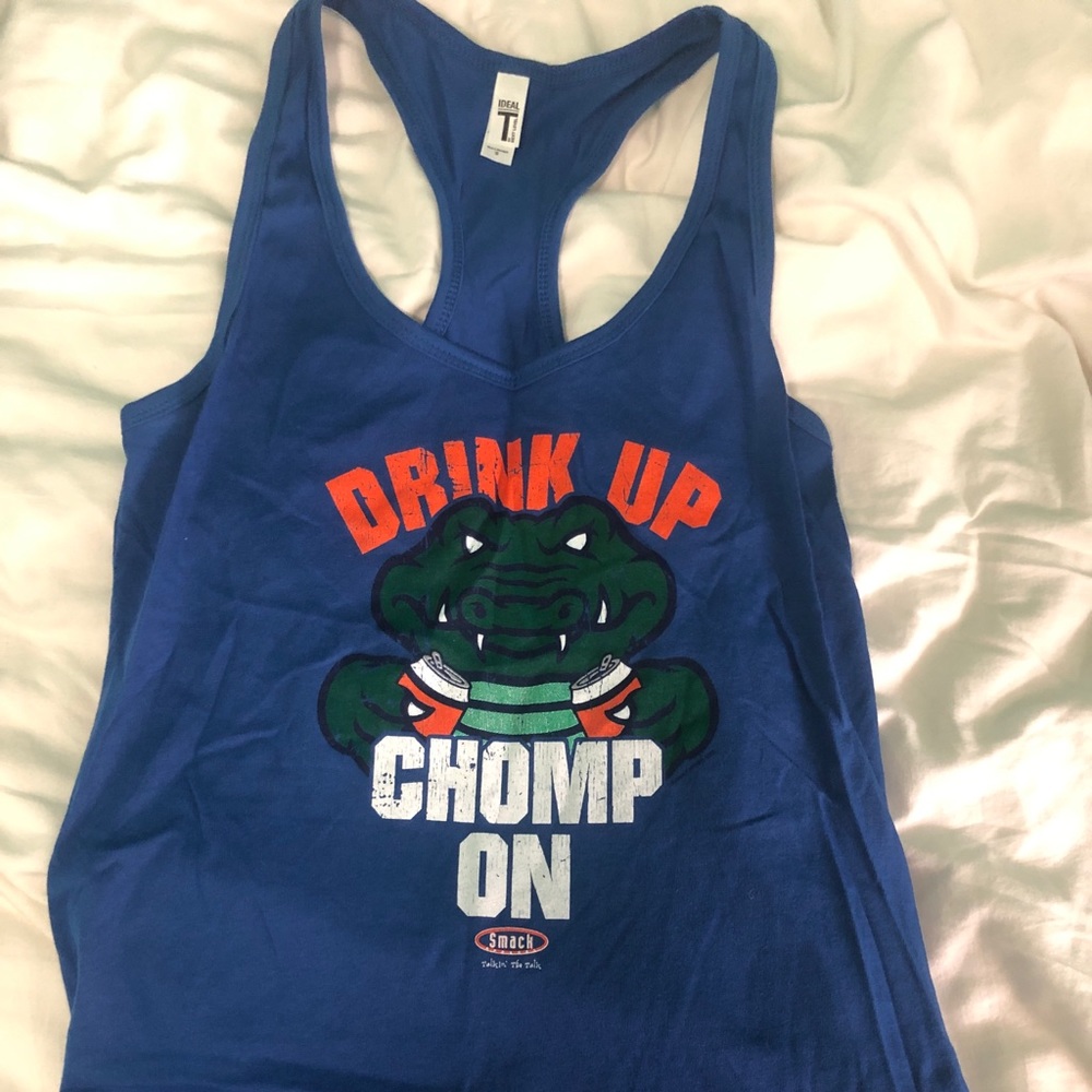 Vintage design, UF drink up racer back shirt!